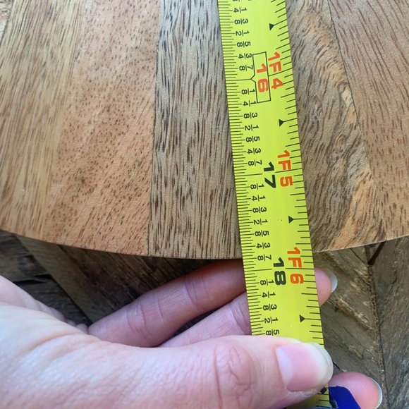 Round Reclaimed Wood Mirror | Circular | 17.8" Dia - Picture 8 of 12